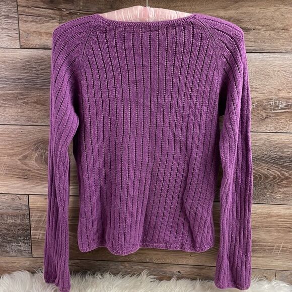 Exhilaration Purple Pullover Long Sleeve Sweater, Size Small - Picture 5 of 6